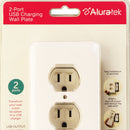 Aluratek AUWCS02FR 3.1 A High Speed Dual USB Charger Outlet With Surge Protector