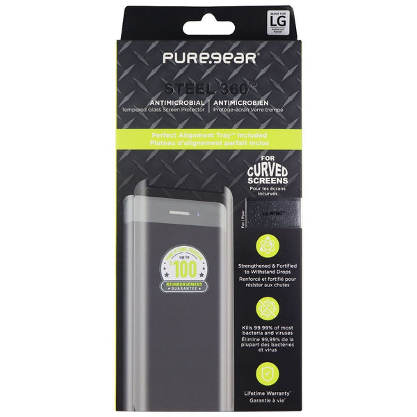 PureGear Steel 360 Tempered Glass for LG Wing - Clear