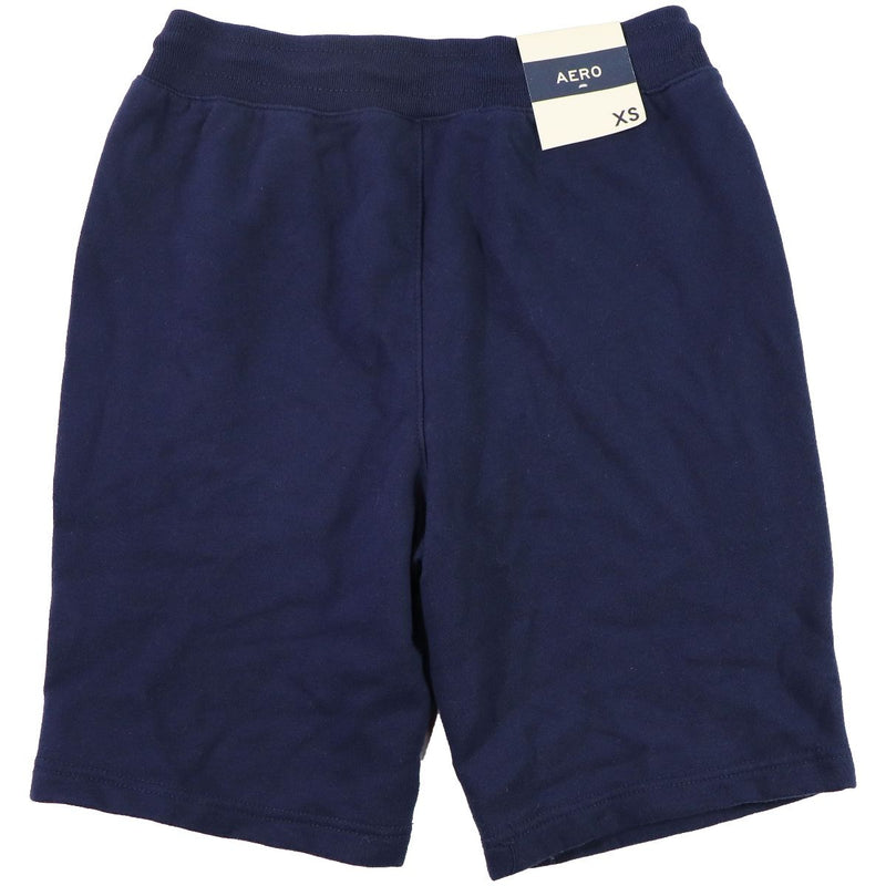 AEROPOSTALE Fleece Logo Name Stripe Shorts for Men - Navy (Size: XS)