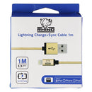 Rhino 1m (3.3ft.) USB Charge and Sync Cable for Apple Products (MFI) - Gold