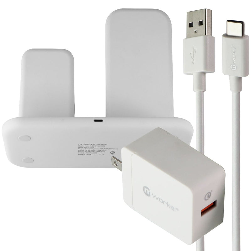 mWorks! mPOWER! 3-in-1 Multi-Function Wireless Charging Stand for Apple Watch