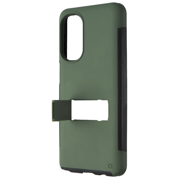 QuikCell Advocate Dual Layer Stand Case for Moto G Stylus 5G (2022) Olive Green