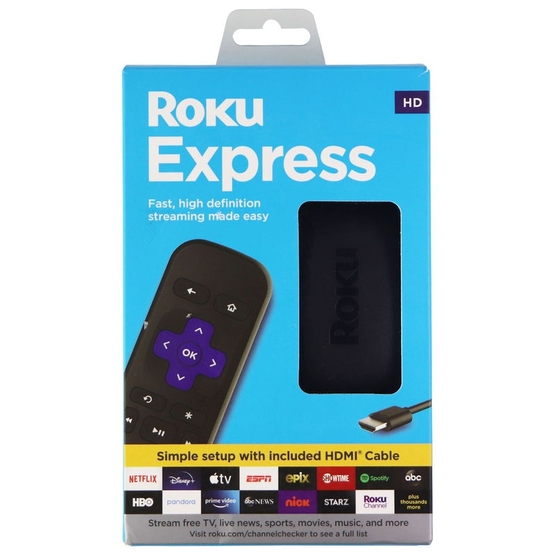 Roku Express HD Streaming Media Player with HDMI Cable and Simple Remote