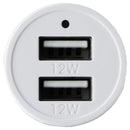 Otterbox Durable + Tough Dual USB Port Car Charger - White
