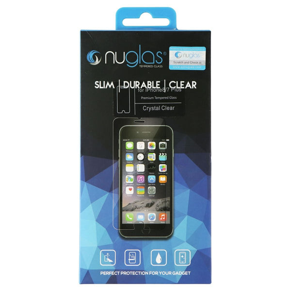 NuGlas Tempered Glass Screen Protector for iPhone (8+/7+) - Crystal Clear