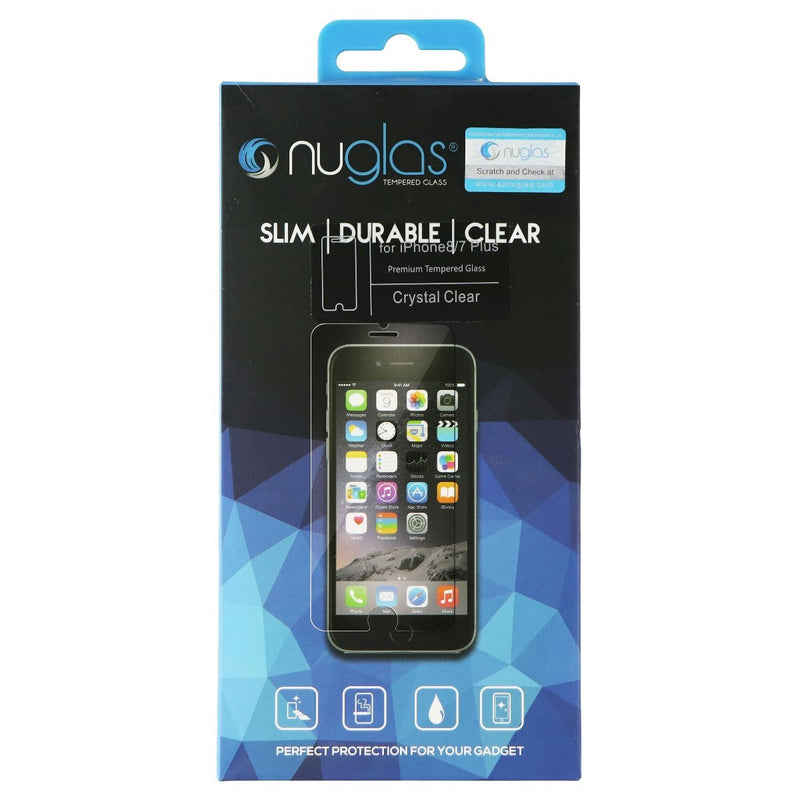 NuGlas Tempered Glass Screen Protector for iPhone (8+/7+) - Crystal Clear
