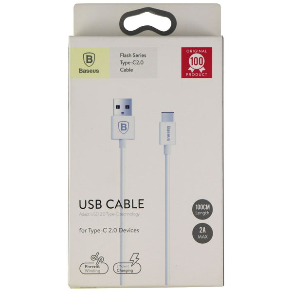 Baseus (3.2-Foot) USB to Type-C Charge and Sync Cable - White