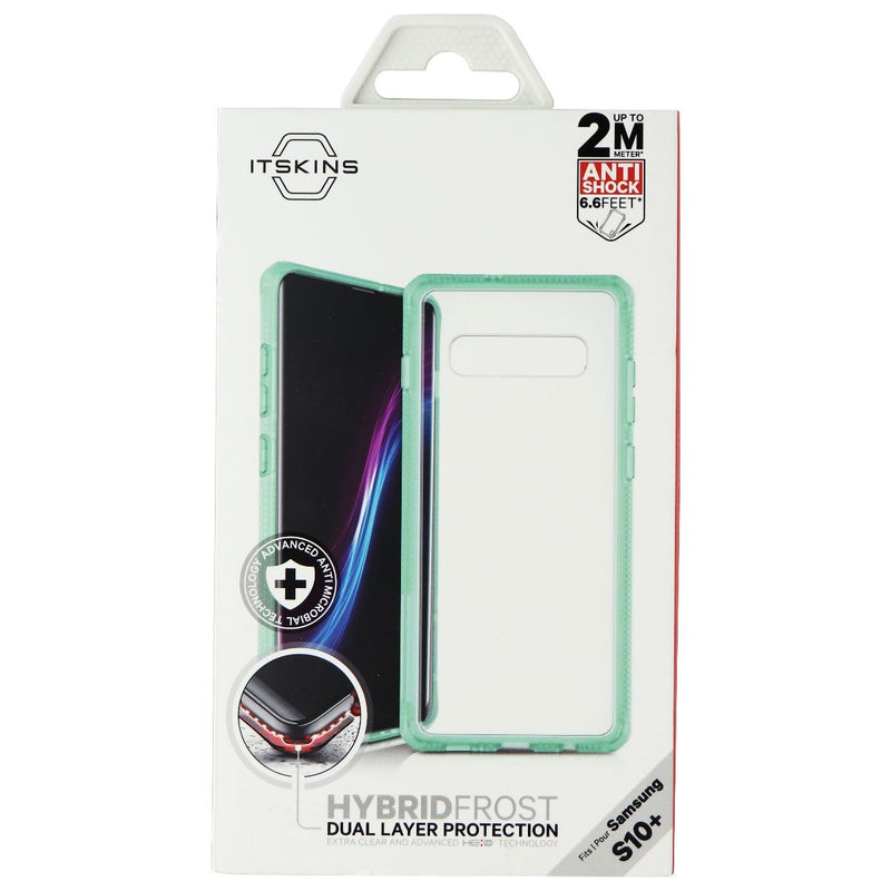 Itskins Hybrid Frost Series Case for Samsung Galaxy (S10+) - Tiffany Green/Clear