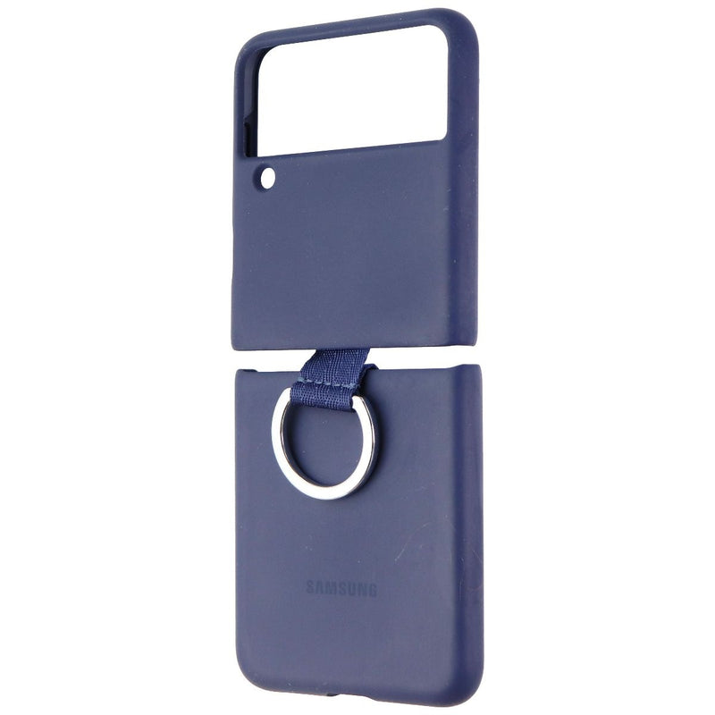 Samsung Silicone Protective Cover with Ring for Galaxy Z Flip3 5G - Navy