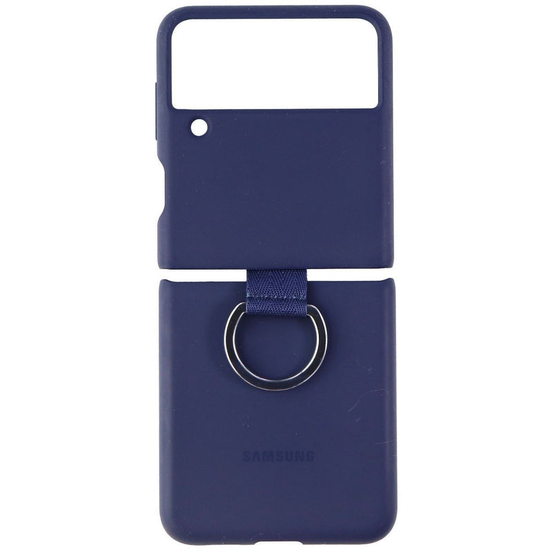 Samsung Silicone Protective Cover with Ring for Galaxy Z Flip3 5G - Navy