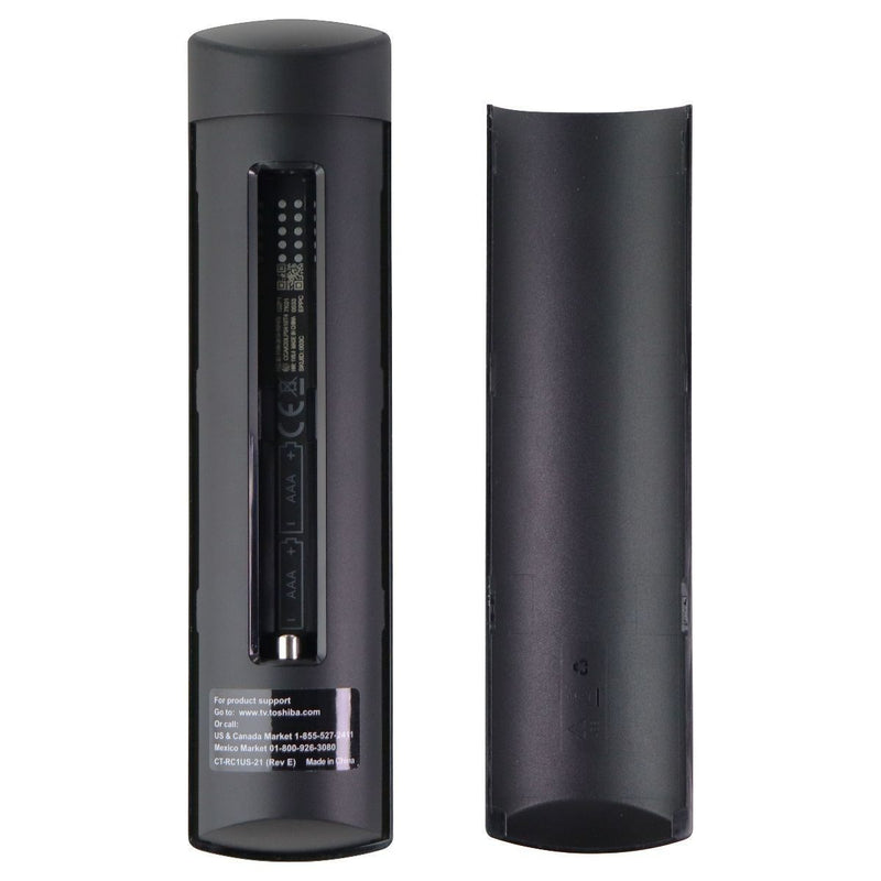 Toshiba Remote (CT-RC1US-21 Rev E) with Prime/Netflix/Disney/Hulu Keys - Black