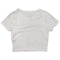 Pacsun Basic Tee with Single-Button Neck for Women - White (Size: S)