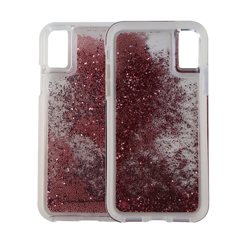 Case-Mate Waterfall Liquid Case for Apple iPhone Xs / X - Clear/Pink Glitter