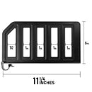 Shelf Separator / Divider with Snap on Clip (12-inch x 6-inch) - Black