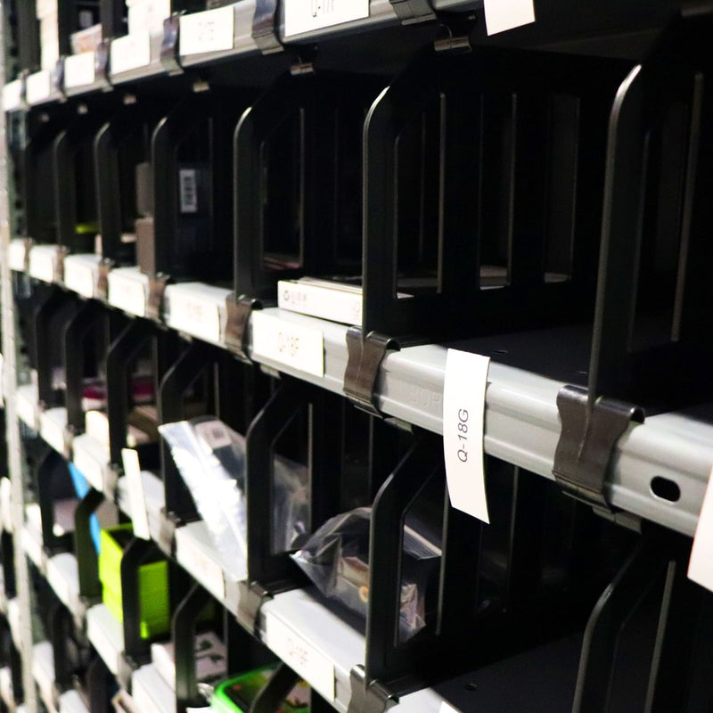 Shelf Separator / Divider with Snap on Clip (12-inch x 6-inch) - Black