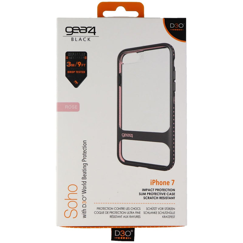 Gear4 Soho Series Hard Case for Apple iPhone 8/7 - Clear/Gray/Rose Gold