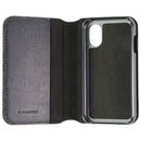 Granite Genuine Leather Folio Case for Palm Smartphones - Black Saffiano