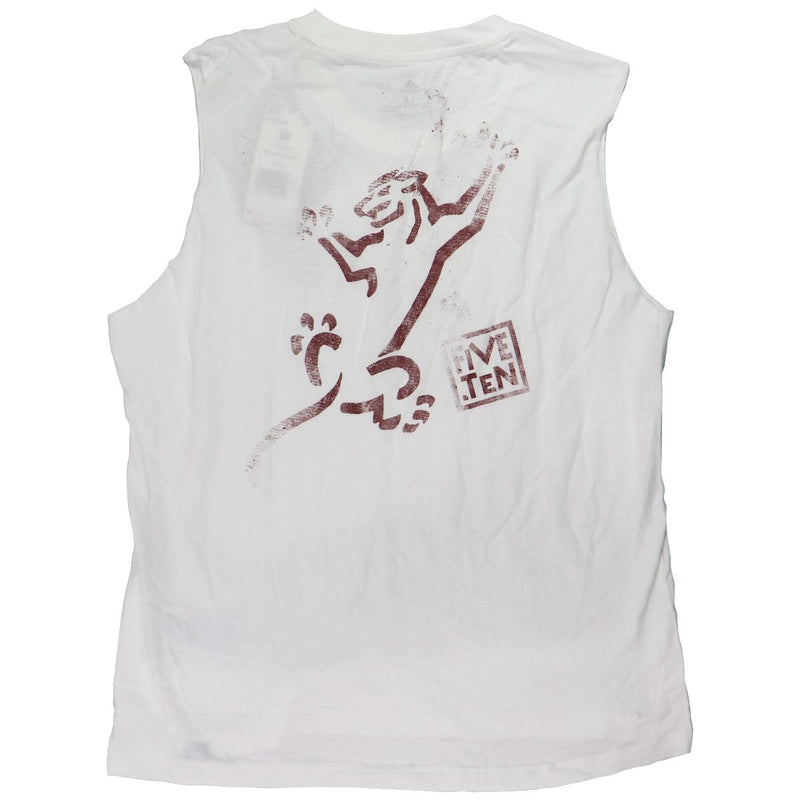 adidas Five Ten Stealth Cat Graphic Tank Top for Women -  White (Size: M)