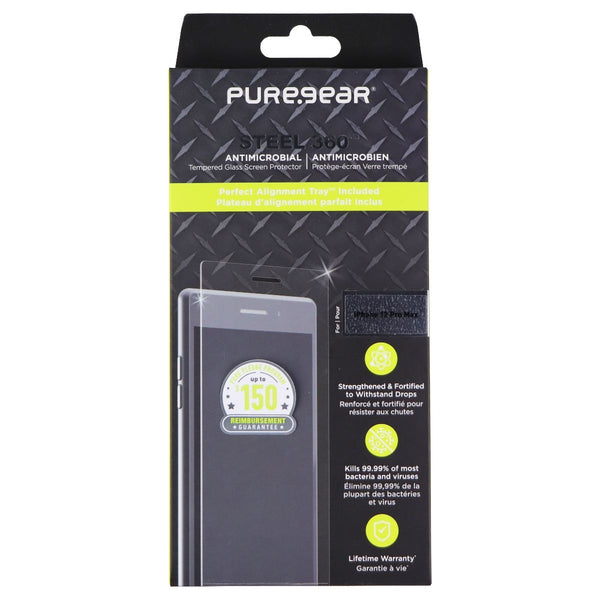 PureGear Steel 360 Tempered Glass Protector for Apple iPhone 12 Pro Max - Clear