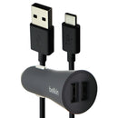 Belkin BoostUp (24W/4.8A) 2 Port Car Charger with 4-Foot (USB-C) Cable - Black