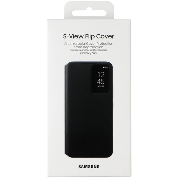 SAMSUNG Official S-View Flip Cover Case for Samsung Galaxy S22 - Black