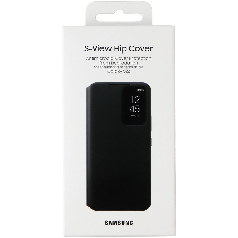SAMSUNG Official S-View Flip Cover Case for Samsung Galaxy S22 - Black