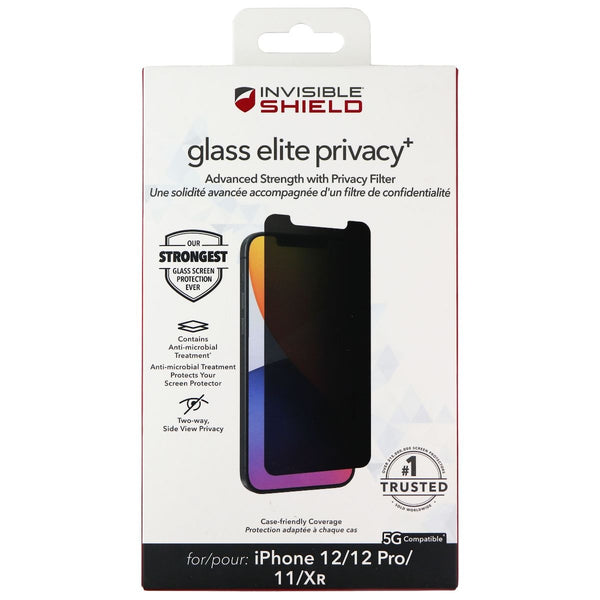 Zagg Invisible Shield Glass Elite Privacy+ for iPhone 12 Pro / 12 / 11 / Xr
