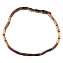 Chain Link Wrist Band Heavy Metal Stainless Steel Bracelet - Rose Gold / Cross