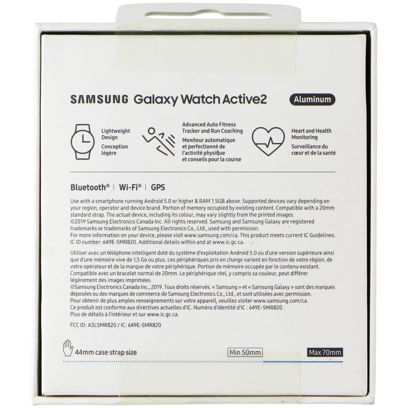 Samsung Galaxy Watch Active2 - International Version (R820 - 44mm, Aqua Black)