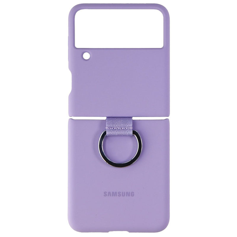 Samsung Silicone Protective Cover with Ring for Galaxy Z Flip3 5G - Lavender