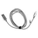 PureGear (4-Foot) Lightning 8-Pin to USB Charge/Sync Braided Cable - Gray