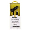 Qmadix 7-Foot Micro-USB Car Charger with Extra USB Port (3.4-Amps) - Black
