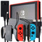 Nintendo Switch Mario Red Console Bundle with Red/Blue Joy-Cons, Dock, and Grip