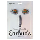 GabbaGoods Premium Silicone Tip Earbud Headphones with Mic - Burger / Black