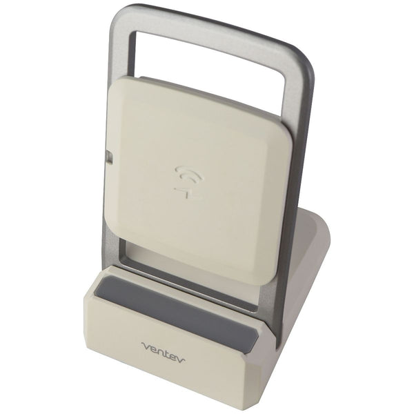 Ventev 15W Wireless ChargeStand for Qi Wireless Charging Devices - White/Silver