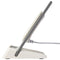 Ventev 15W Wireless ChargeStand for Qi Wireless Charging Devices - White/Silver