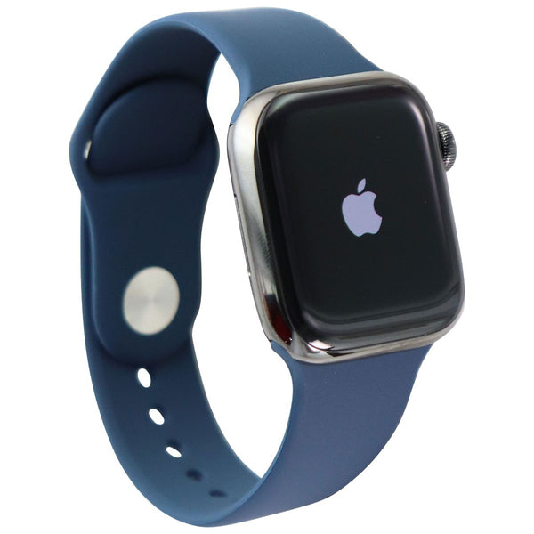 Apple Watch Series 7 (GPS + LTE) A2475 (41mm) Stainless Graphite/Blue Sp Band