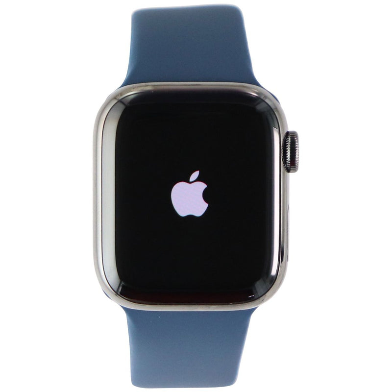 Apple Watch Series 7 (GPS + LTE) A2475 (41mm) Stainless Graphite/Blue Sp Band