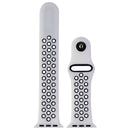 Silicone Watch Band for Apple Watch 38/40/41mm Cases - White & Black - Large