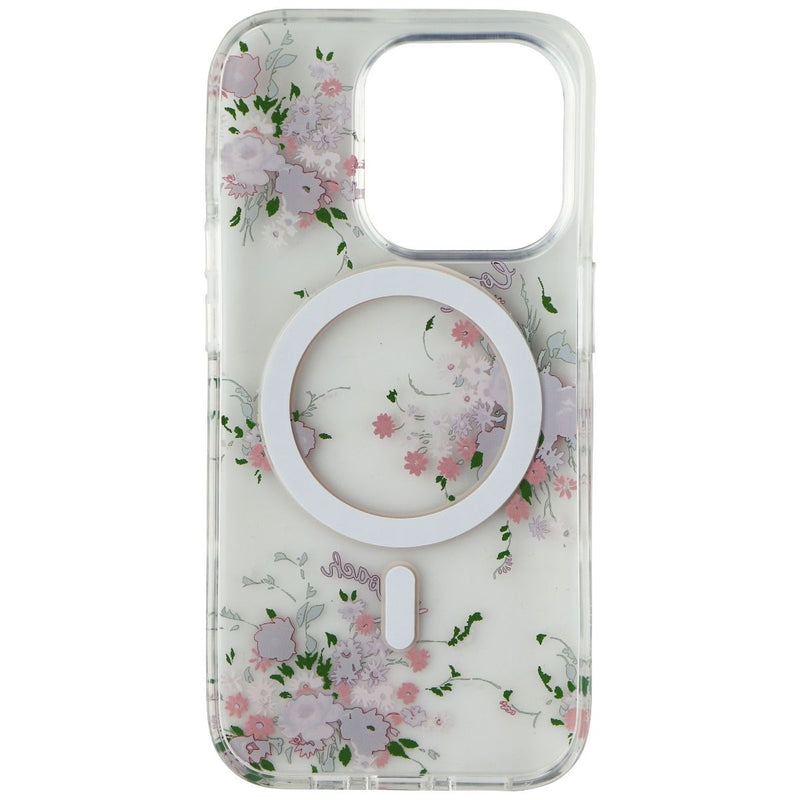 Coach Hardshell Case for MagSafe for iPhone 14 Pro - Floral Purple Bundle