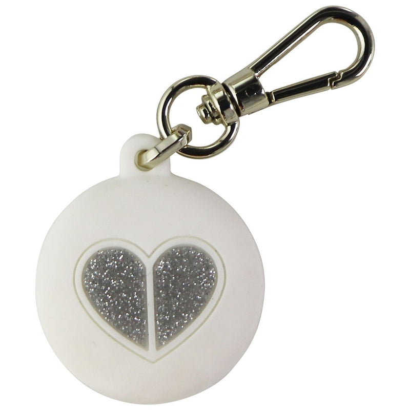 Kate Spade New York Silicone Case for Apple AirTag - White/Silver Glitter Heart