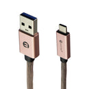 mWorks! mPower! 6-Foot (USB-C) to USB Braided Cable - Rose Gold