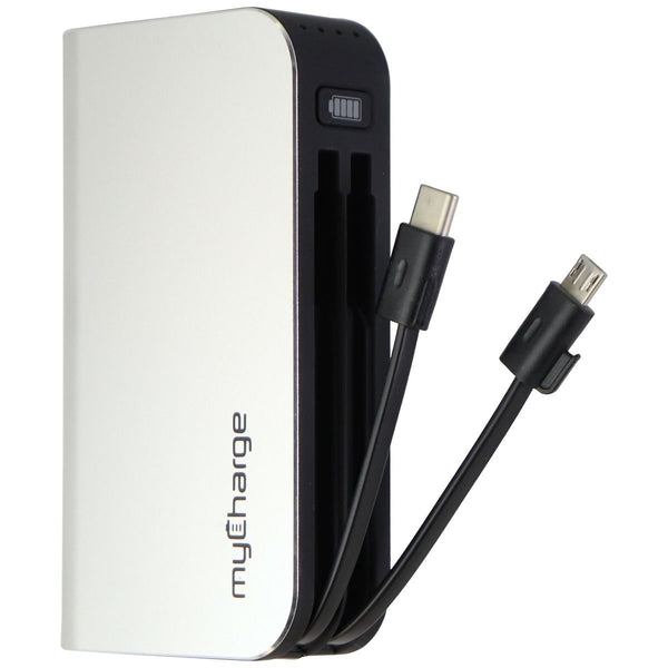 myCharge HUBPLUS-C 6700 mAh Portable Charger with USB-C + Micro-USB - Silver