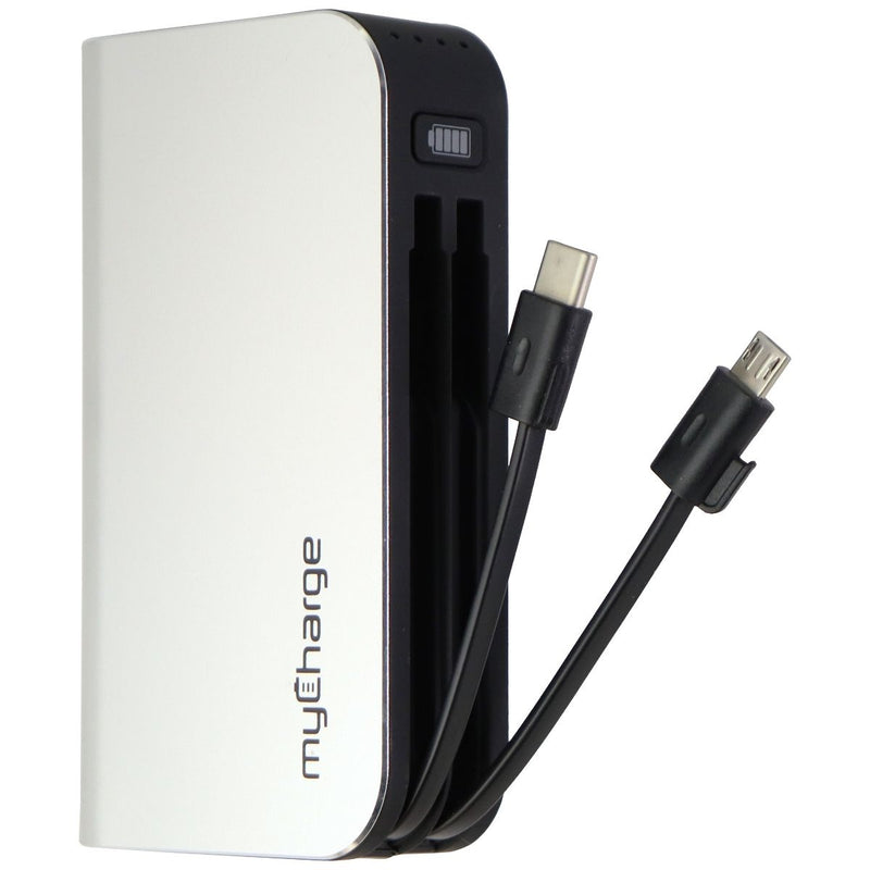 myCharge HUBPLUS-C 6700 mAh Portable Charger with USB-C + Micro-USB - Silver