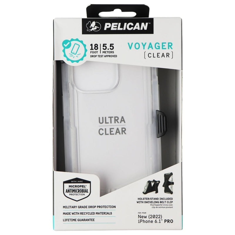 Pelican Voyager Series Case and Holster for Apple iPhone 14 Pro - Clear
