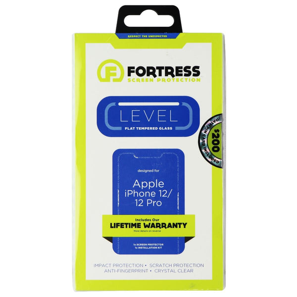 Fortress LEVEL Flat Tempered Glass for Apple iPhone 12 and 12 Pro - Clear