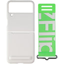 Samsung Silicone Cover with Strap for Galaxy Z Flip3 5G - White / Green