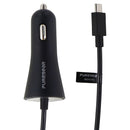 PureGear 5Ft Coiled 15W/3A Vehicle Car Charger for USB-C Type C Devices - Black