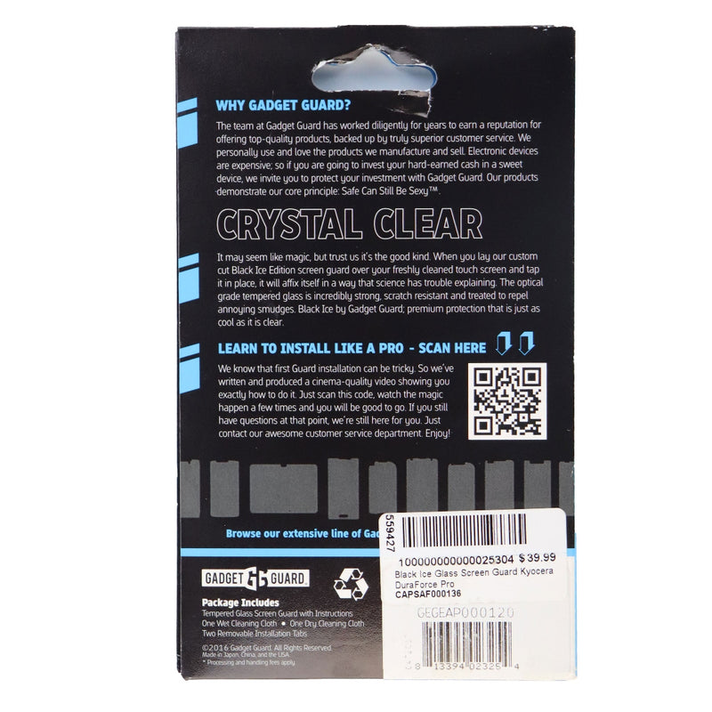Gadget Guard Black Ice Tempered Glass Screen Protector for Kyocera DuraForce Pro