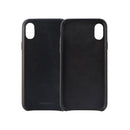 Granite Genuine Leather Slim Case for Apple iPhone X - Black Leather